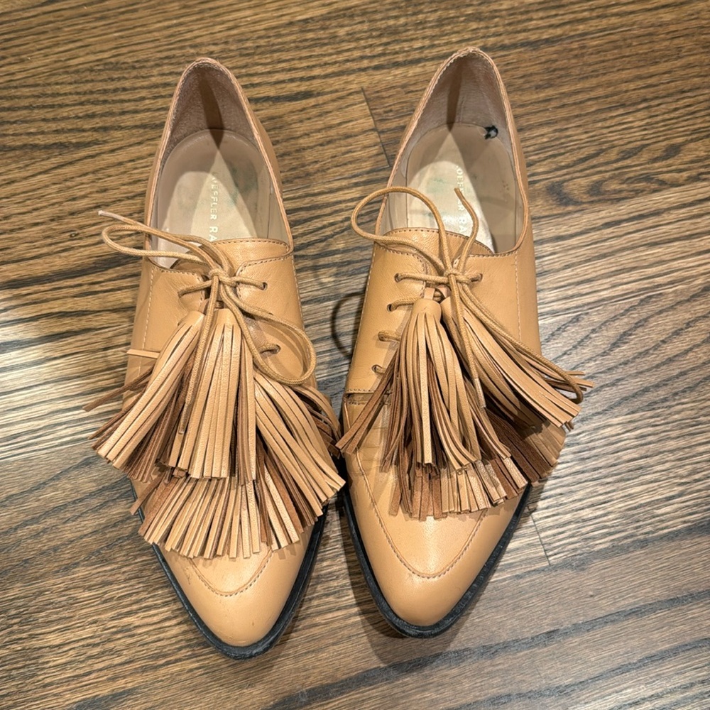 Loeffler Randall leather loafers with removable tassels 8